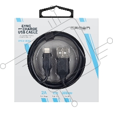 Кабель Crown USB - Lightning CMCU-3018L black
