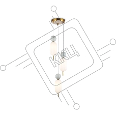 Светильник Ambrella light LH53102/3 BS/GR/FR латунь/серый/белый матовый G9*3 max 28W D260*1525