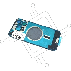 Задняя крышка (стекло) для iPhone 16 Pro Max (A3296) в сборе со стеклом камеры серая