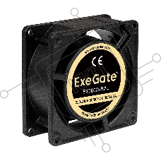 Вентилятор для корпуса ExeGate EX08025BAL черный, 80 мм, 2600 об/мин, 32 дБ
