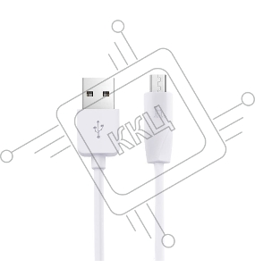 Кабель USB 2.0 hoco X1, AM/microBM, белый, 1м