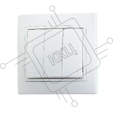 Выключатель 3-кл. СП Мира 10А IP20 бел./бел. LEZARD 701-0202-109