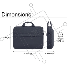 Сумка Case HP Everyday 14 Odyssey Gray Laptop Briefcase cons