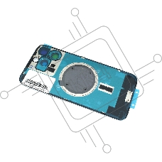 Задняя крышка (стекло) для iPhone 16 Pro Max (A3296) в сборе со стеклом камеры белая