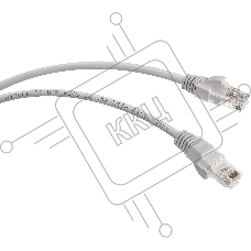 Шнур коммутационный Cabeus, кат. 5е, неэкр., U/UTP, RJ45/RJ45, LSZH, AWG24, 0.5м, серый