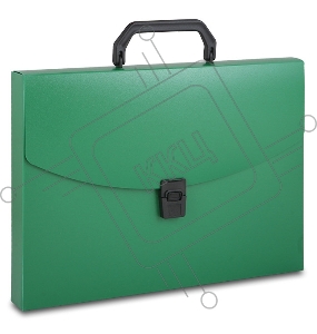 Портфель Бюрократ -BPP01GRN 1 отдел. A4 пластик 0.7мм зеленый