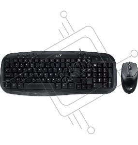 Клавиатура + мышь Genius KM-200 wired kombo / Optical mice, 3 buttons, 1000 DPI / Compatible with Windows® 7, 8, 8.1, 10 / Mac. OS X 10.8 or later / Cable length 1.5m