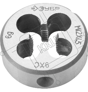 Плашка ЗУБР 4-28022-12-1.5  МАСТЕР круглая ручная мелкий шаг М12x1.5