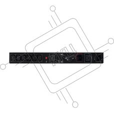 Сервисная байпас панель Service Bypass PDU CyberPower MBP20HVIEC6 230V 16AMP W/ (6) IEC C13 AND (1) C19
