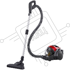 Пылесос LG VK89689HU красный, 380/1800 Вт, уборка сухая, пылесборник контейнер 1.2 л