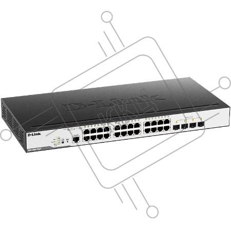 Коммутатор D-Link Switch DGS-3000-28LP/B1A Управляемый коммутатор 2 уровня с 24 портами 10/100/1000Base-T и 4 портами 1000Base-X SFP (24 порта с подде