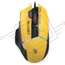 Мышь проводная A4Tech Bloody W95 Max Sports желтый/серый, 12000 dpi, USB, кнопки - 10