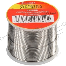 Припой СВЕТОЗАР SV-55325-100  оловянно-свинцовый 30% sn / 70% pb 100гр