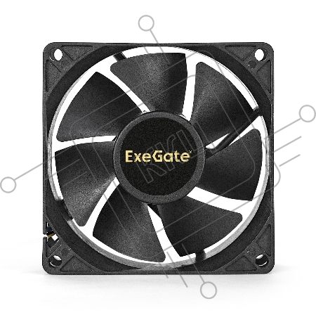 Вентилятор ExeGate EX08025SM, 80x80x25 мм, подшипник скольжения, Molex, 2000RPM, 25dBA