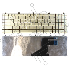 Клавиатура для ноутбука Asus N55 N55S N75 N75S серебристая