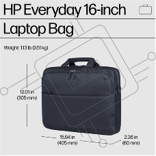 Сумка Case HP Everyday 16 Odyssey Gray Laptop Bag cons