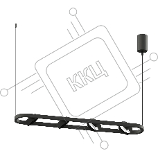 Корпус светильника C9164/4 SBK черный песок 800*126*800mm GX53/4