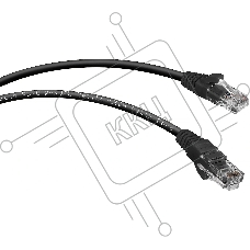 Шнур комм. Cabeus, кат. 5е, неэкр., U/UTP, RJ45/RJ45, LSZH, AWG24, 1.5м, черный