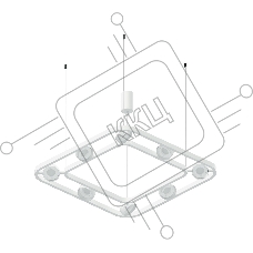 Корпус светильника C9177/8 SWH белый песок 700*700*800mm GX53/8