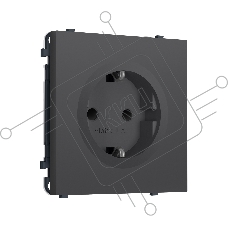 Комплект механизма электрической розетки SIGMA Графит Мягкое касание 50Hz 2P+E с/з с/ш 16A-250V QUANT PRO (SP9070, PR141)