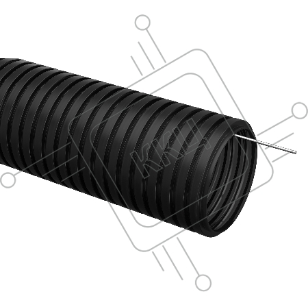 Труба гофрированная ПНД d16мм с зондом черн. (уп.25м) ИЭК CTG20-16-K02-025-1