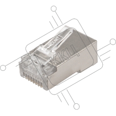 Разъем сетевой Rexant  LAN на кабель, штекер 8Р8С (Rj-45), под обжим, в экране, (10шт.)