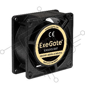 Вентилятор 220В ExeGate EX288998RUS EX08025BAT (80x80x25 мм, 2-Ball (двойной шарикоподшипник), клеммы, 2600RPM, 32dBA)