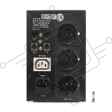 Источник бесперебойного питания CROWN 800VA/510W, металл, 1x12V/9AH, розетки 3*EURO+1*IEC bybass, трансформатор AVR 145-280V, LCD дисплей, съёмный кабель 1.2м, фильтр телефонной и ethernet линии RJ11/45, защита батареи, от перегрузки, от КЗ