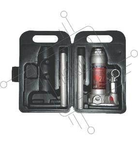 Домкрат гидравлический бутылочный, 2 т, h подъема 181–345 мм, в пласт. кейсе// MATRIX MASTER 50750