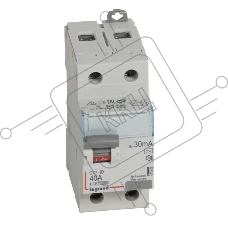 Выключатель дифференциального тока (УЗО) 2п 40А 30мА тип AC DX3 Leg 411505