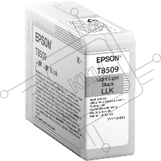 Картридж струйный EPSON T8509 светло-серый (80 мл.) для SureColor SC-P800