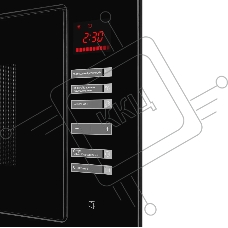 Встраиваемая микроволновая печь Kuppersberg HMW 645 B, 18 л, High-Tech, 700 Вт, 8 программ, черный цвет