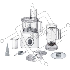 Кухонный комбайн Bosch MCM3200W, 800 Вт, 2 скорости, чаша 2300 мл.