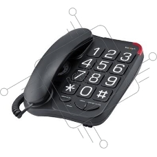 Телефон проводной teXet TX-201 черный