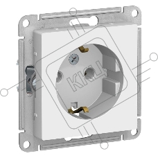 Механизм розетки 1-м СП ATLAS DESIGN с заземл. 16А бел. SchE ATN000143