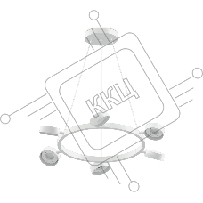 Корпус светильника C9191/6 SWH белый песок D590*1200mm GX53/6
