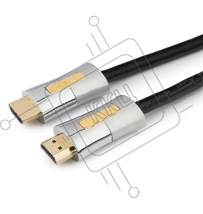 Кабель HDMI Cablexpert, серия Platinum, 1 м, v2.0, M/M, позол.разъемы, металлический корпус, ферритовые кольца, блистер (CC-P-HDMI01-1M)