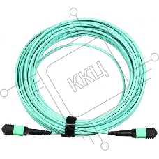 Сборка кабельная MPO-MPO, 12 волокон OM4, тип B (Key Up-Key Up), низкие потери, LSZH, 3 м, розовая