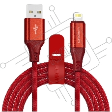 Кабель Crown USB - Lightning CMCU-3103L red