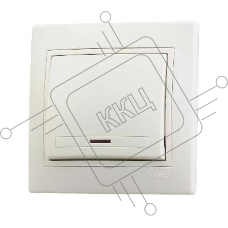 Выключатель 1-кл. СП Мира 10А IP20 с подсветкой крем./крем. LEZARD 701-0303-111