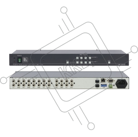 Матричный коммутатор Kramer Electronics VS-42HC 4х2 для компонентных видеосигналов YUV (Y, Pb/Cb, Pr/Cr) и цифровых аудиосигналов S/PDIF, 200 МГц