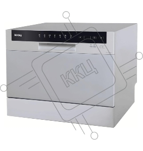 Посудомоечная машина Korting KDF 2050 S / настольная, А+/А/А, электронное управление LED индикаторы, 7 прогр., 6 компл.,  цвет - серебристый