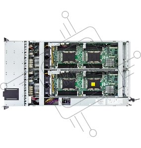 Серверная платформа AIC Storage Server 2-NODE 2U noCPU(2)2nd Gen Xeon Scalable/TDP 165W/ no DIMM(16) per node/ 24x2,5''+ 2x2,5''(per node)/ 2x10GB SFP+/ 2x1GbE/ 3 x8 slots(FHHL)/2x1300W