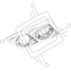Комплект встраиваемого поворотного светильника Ambrella light XC7663002 SWH/PSL белый песок/серебро полированное MR16 GU5.3 (C7663, N7022)