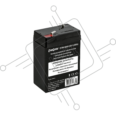 Батарея ExeGate DTM 6045 (6V 4.5Ah), клеммы F1