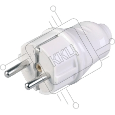 Вилка Iek EVP10-16-01-K01 ВПп10-01-Ст разборная прямая с з/к 16А белая