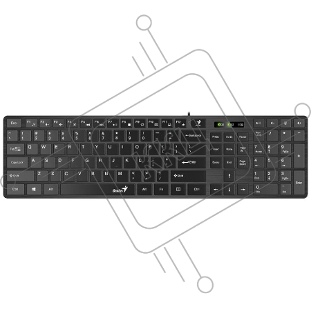 Комплект проводной Genius SlimStar C126 клавиатура+мышь, USB. Цвет: черный