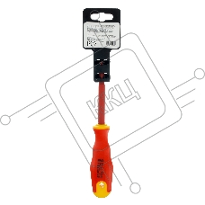 Отвертка диэлектрическая PH2 x 100 мм, до 1000 В, двухкомпонентная рукоятка  Сибртех