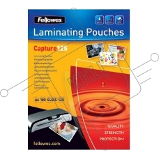 Пленка для ламинирования Fellowes, 125 мкм, Credit Card (54х86 мм), 100 шт., глянцевая (FS-53063)