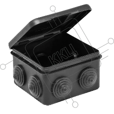 Коробка распределительная ОП 80х80х50мм (откид. крышка)УХЛ1 IP54 черн. Ruvinil 67040МЧ